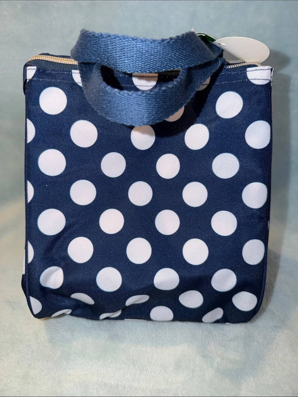kate spade navy and white polka dot lunch bag & 3 pc. condiments containers